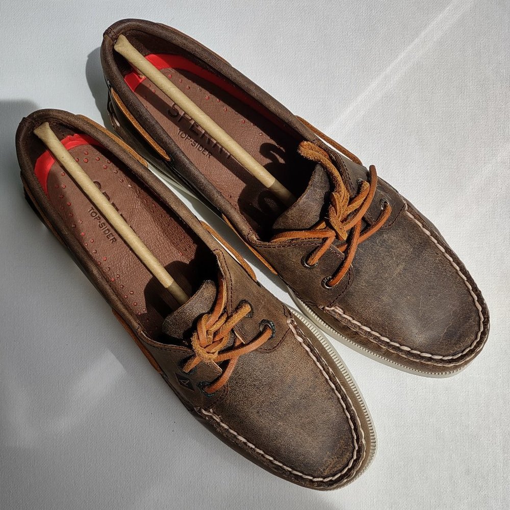 Sperry Top-Sider Women's A/O BROWN 2 Eye Boat Shoes | 9265562 | NWT